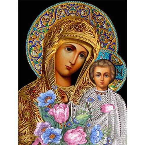 Juses christ Icons 3D Diamond Embroidery Religion Diamond Painting Full Square Rhinestones Pictures Virgin Mary decoration TY892