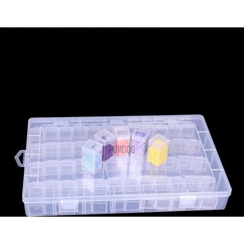 48 Grids Plastic Box Organizer Medicine Case diamond painting Storage Box Embroidery Storage Case Jewelry Accessories Tools