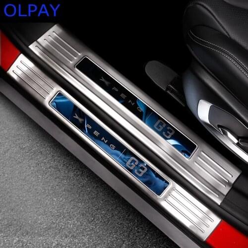 For Xpeng G3 Threshold Stainless Steel Welcome Pedal Anti-scratch Anti-stamping Shield Modification Car Decoration Car Decor
