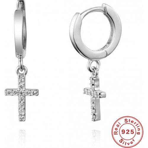 925 Sterling Sliver Earrings Lock Elegant Circle Hoop Earrings Jewelry For Women Fashion Earrings Gifts