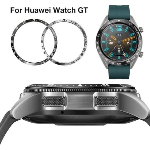 For Huawei Watch GT 46MM Bezel Ring Adhesive Cover Anti-Scratch Metal Cover Case Smart Watch Accessories GT Protector Frame