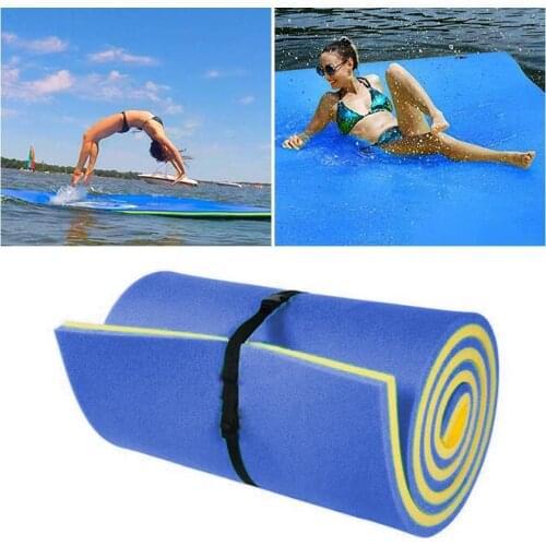 Water Float Mat Beach Summer Swimming Pool 2-Layer Foam Floating Pad 180x55cm Kids Adults Water Sport Fun Game Float Cushion Mat