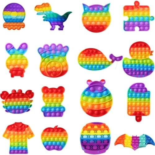 Hot Silicone Toys Relief Stress Toy Push Bubble Sensory Toys Early Education Anti-Stress Vent Interactive Toy