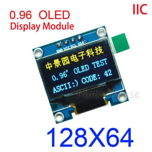 New 3.3v 5v 0.96" I2C IIC 128x64 OLED LCD Screen Display Module Arduino UNO R3