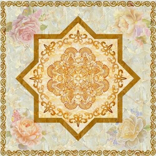 Marble embossed rose jade carving 3D floor pvc wallpaper 3d wallpaper for bathroom waterproof HomeDecoration