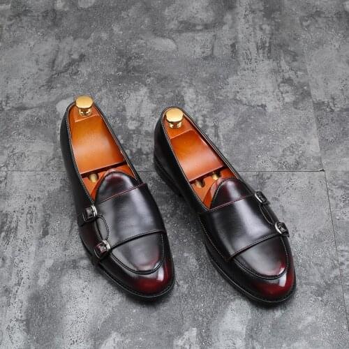 Men Loafers Leather Shoes For Man Business Dress Shoes Oxfords Shoes Fashion Mens Flats