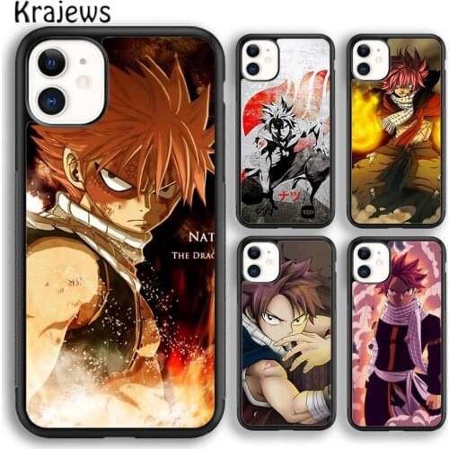 Krajews Anime Fairy Tail Natsu Soft Phone Case Cover For iPhone 5 SE 6s 7 8 plus X XR XS 11 12 pro max Samsung Galaxy S8 S9 S10