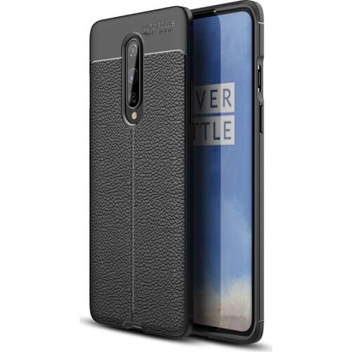 Litchi Texture TPU Protective Case Shockproof Flexible soft TPU Cover with screen protector for oneplus 8/oneplus 8 Pro/1+8 Pro