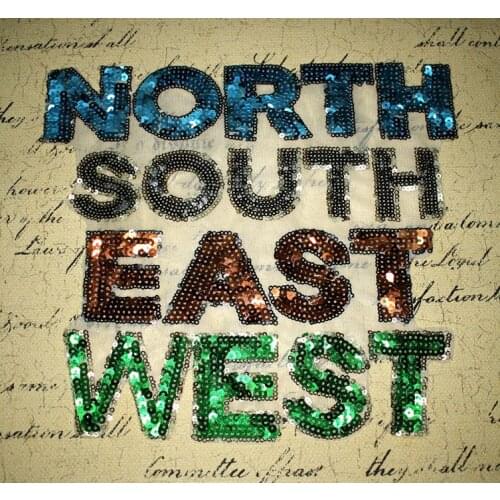 Orientation set sequins patch vintage embroidery fabric applique T-shirt Clothing DIY Apparel Decoration Patch