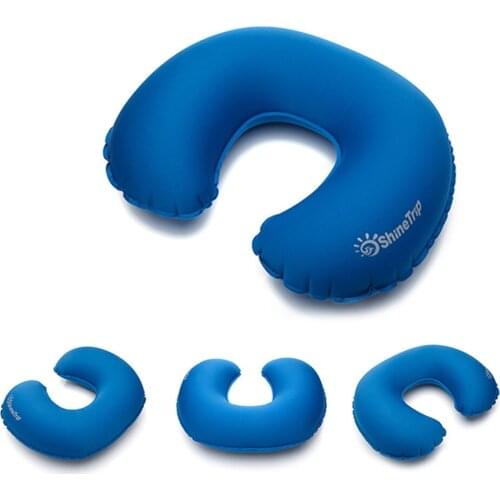 Travel Camping Hiking U-shaped Inflatable Pillow Neck Protector Airplane Pillow Neck U-shaped Nap TPU