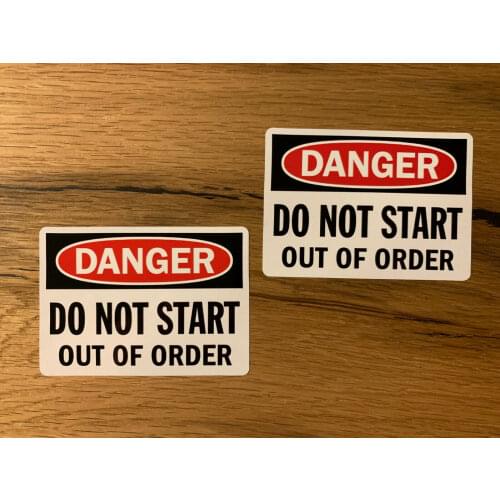 DANGER Decal Sticker Car Tuning Vintage Rust Look Rat Rat Retro # 488