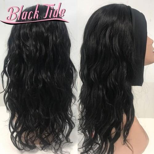 Naturl Wave Headband Wigs Brazilian Head Band Wigs Human Hair 150% Remy Headband Wig Human Hair Scarf Head Bands For Women