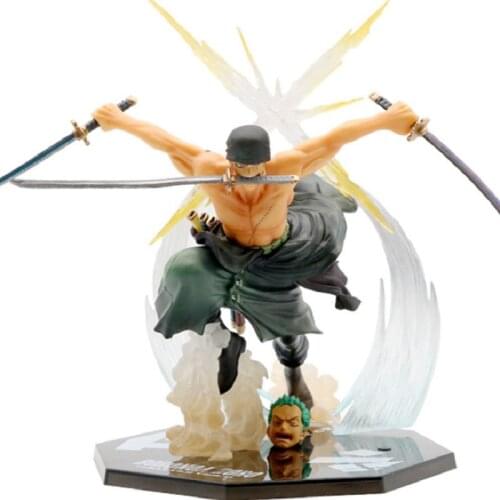 One Piece Zoro Figure Anime Three-knife Phantom Ghost Cut Ver. Sauron Action PVC Figures Collection Model
