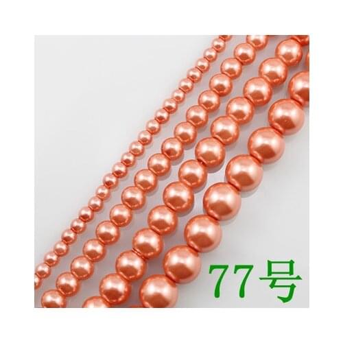 Wholesale 4.6.8.10.12.14mm Round Loose Glass imitation Pearl Beads DIY Jewelry Making Accessories GL-34