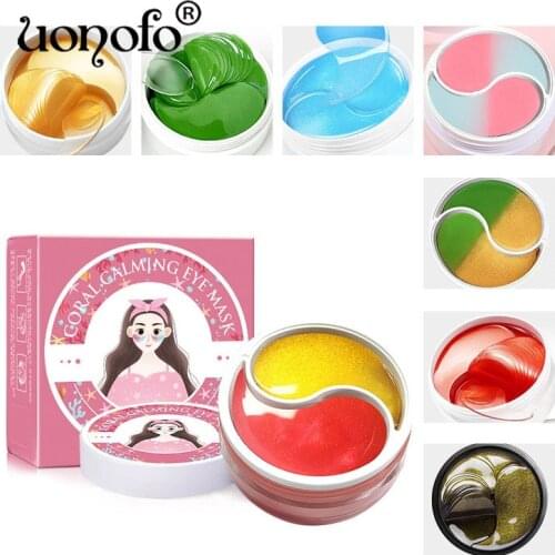 60pcs Crystal Collagen Eye Patches Mask Anti Wrinkle Anti-Aging Hyaluronic Acid Gel Eye Mask Dark Circle Remove Eye Bag Eye Care