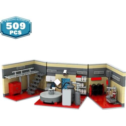 Breaking Bad Stylr American Tv Series Laboratory Building Block Movie Micro Scene Simulation Room Brick Model Children Toys Gift