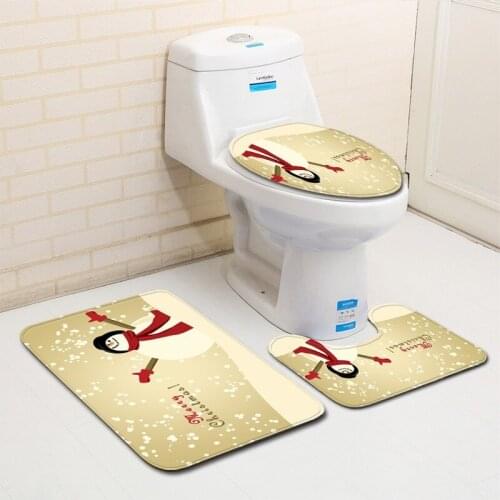 Christmas snowman pattern Floor mat Carpet Bath mat Carpet in the bathroom Toilet mat For bath For bathroom For bath Carpets Mat