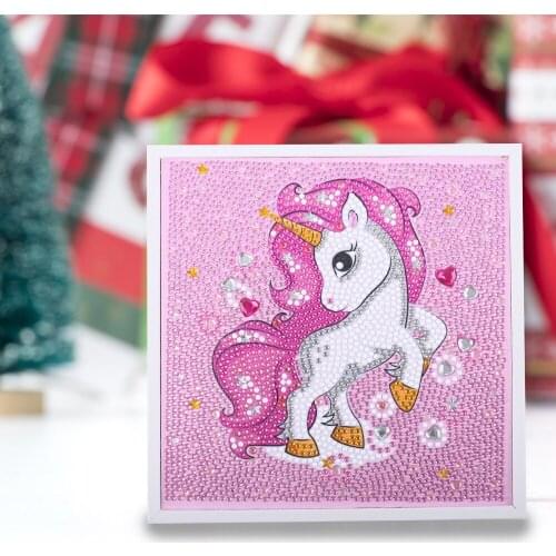 With Frame Diamond Mosaic Animals Unicorn Picture 5D Diamond Painting Cross Stitch Kits DIY Creative Gifts