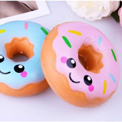 Child Decompression Emulation PU Slow Rebound Environmental Protection Material Unzip Smiley Donuts Grab Adult Vent Pinch Toy