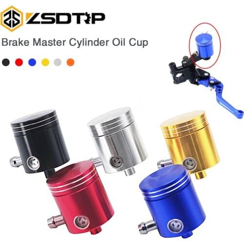 ZSDTRP 9mm CNC Aluminum Alloy Motorcycle Brake Clutch Master Cylinder Fluid Reservoir Tank Oil Cup Universal