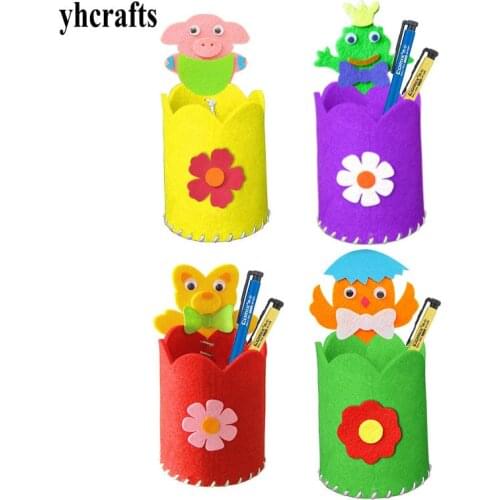 1PC/LOT,DIY fabric pencil holder crafts kits Felt activity items Kindergarten Early learning educational toys Puzzle games