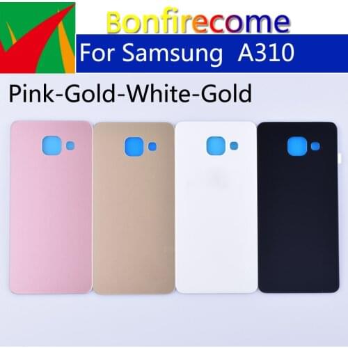 10PcsLot A310 For Samsung Galaxy A3 2016 A310 Back Battery Cover Case 3D Glass Rear Housing Cover