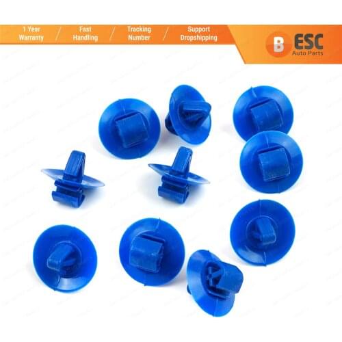 ESC ECF5041 10 Pieces Side Moulding Clip 7703077420 Blue Color For Opel Nissan Iveco Renault