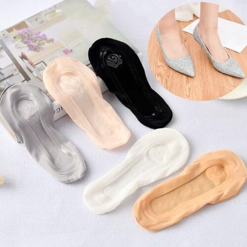 2021 Women Casual Ultrathin Invisible No Show Non Slip Loafer Liner Low Cut Short Cotton Boat Socks Black Beige White Wholesales