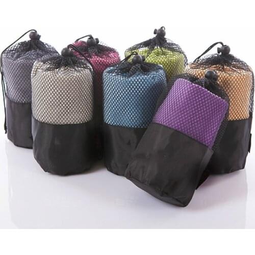 2016 new hot sale 30*100cm fast drying gym sport towel microfiber colors travel towel with bag