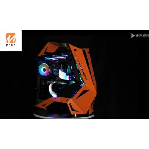 3 special-shaped water-cooled E-sports computer main box double-sided tempered glass full side penetration / support