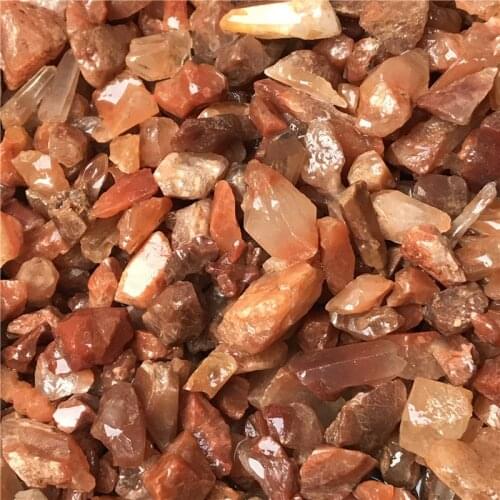 50g Natural Mineral Specimens Red Crystal Stone Spiritual Healing Energy Rubble for Making Jewelry