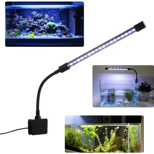 Aquarium Light LED Waterproof Fish Tank Light Underwater Fish Lamp Aquariums Decor Lighting Plant Lamp DC 5V 7W 18LED