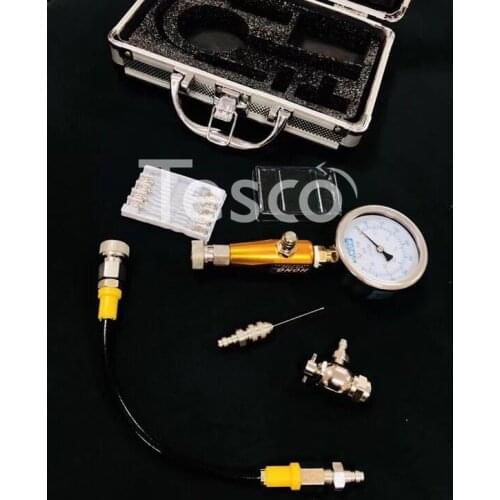 Shock-absorbing built-in needle test inflation high-precision dual-use red man nitrogen pressure gauge