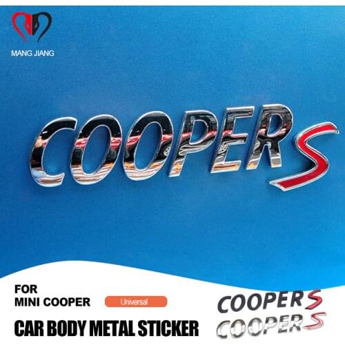 Car styling For MINI All Series 3D Metal Mini Cooper S Back Car Emblem Badge Sticker For Mini Cooper F54 F55 F56 F60 R55 R56 R60