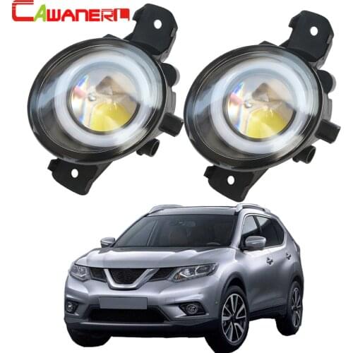 Cawanerl For Nissan X-Trail Xtrail T32 2014 2015 2016 Car LED Fog Light Angel Eye Daytime Running Light 30W 3000LM 12V 2 Pieces