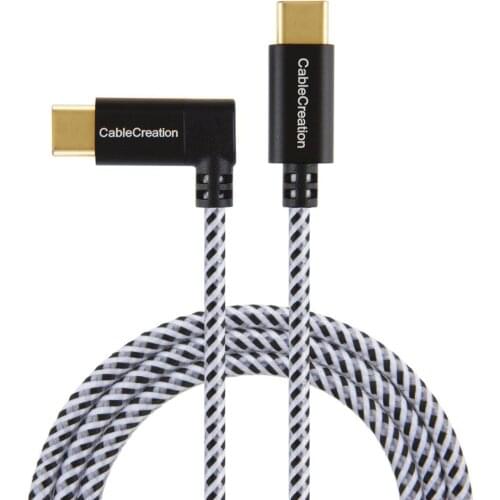 Right Angle USB C Cable, CableCreation 4ft 90 Degree USB Type C Cable, Compatible MacBook(Pro), Pixel C, Galaxy S9 S9+ etc
