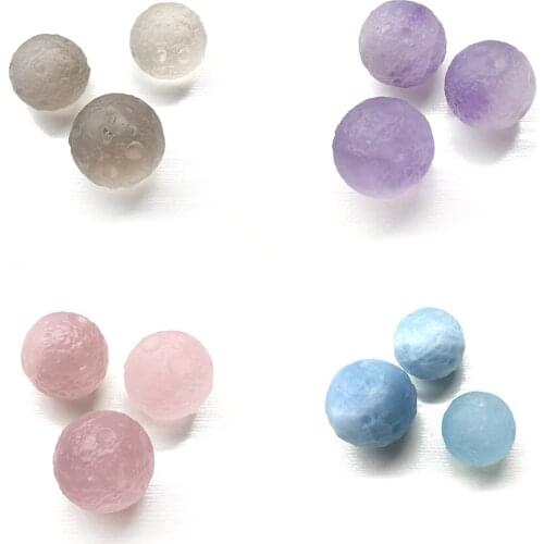 Hand Carved Natural Quartz Moon Ball Figurine Stone Healing Crystal Stone For Folk Crafts Home Decoration Spiritual Gift