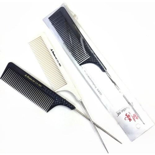 Xuchang Harmony 10pcs White OR Black Barbers Metal Pin Rat Tail Combs For Salon Styling Hairdressing