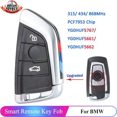 KEYECU for Smart Remote key Fob 434MHz 3 Button for BMW F Series CAS4+/FEM FCC: KR55WK49863
