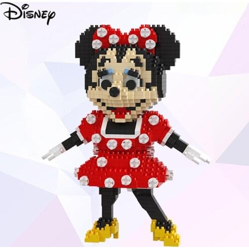 Disney Mickey Mouse Building Blocks Minnie Summary Toys DIY 3D Model Figure Education Bricks Gift Children Adult Decorations