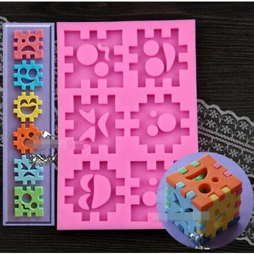 Creative DIY Baking Tools Fondant Cake Cookie Grimace Jelly Cube Ice Lattice Silicone Chocolate Mould A506