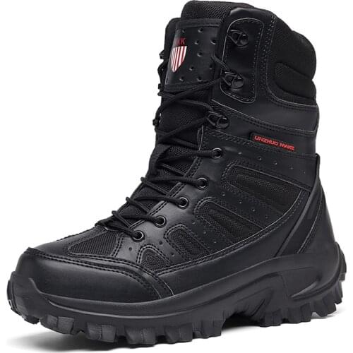 Mens Desert Tan Military Tactical Work Ankle Boots Gun Printed Shoes Desert Climb Combat Plus Size 39-47 New 2020 B02