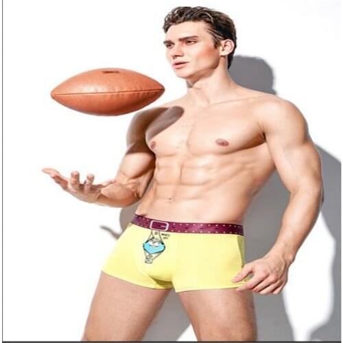 Mens underwear model student cute bird skin friendly breathable four corners underwear 4pcs/lot