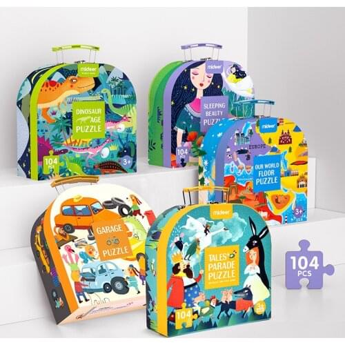 New Dinosaur Puzzle Portable Box Toy New Childrens Cartoon Animal Educational Early Education Gift Box Toy