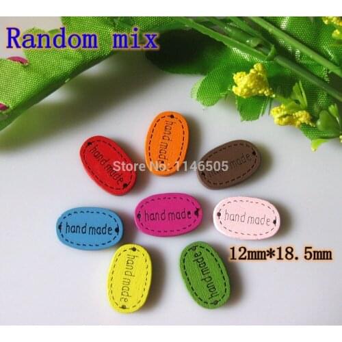 200PCS/LOT New arrival wooden button plaque handmade label mark Diy Needs Home decor bulk wooden buttons mixed for crafts