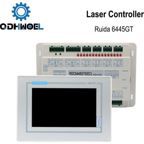New Arrival Ruida Controller 6445GT Touch Screen White/Black Color for Co2 Laser Engraving Cutting Machine Upgrade