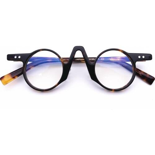 Belight Optical Acetate Round Shape Contrast Color Men Women Small Prescription Eyeglasses Retro Optical Frame Eyewear HP234