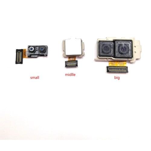 Original Big Back Camera Rear Camera Front Facing Middle Camera with Flex Cable For LG V40 Rear Replacement Parts