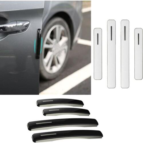 Car Door Scratch Protector Anti-Collision Stickers 4 Pcs/Set Automotive Non-Collision Protection Strips Vehicle Exterior Tools