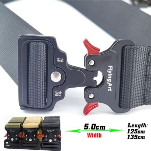 5.0CM Mens Nylon Tactical Belt Army Style Jeans Belt Trousers Metal Buckle Outdoor Black Orange Canvas Military Waist Belts